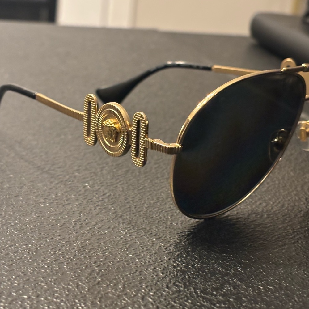 Versace Gold Aviator Sunglasses - AUTHENTIC but with small scratch on lens